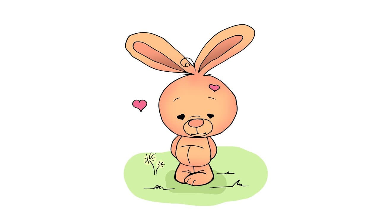 Рисуване на срамежливо зайче