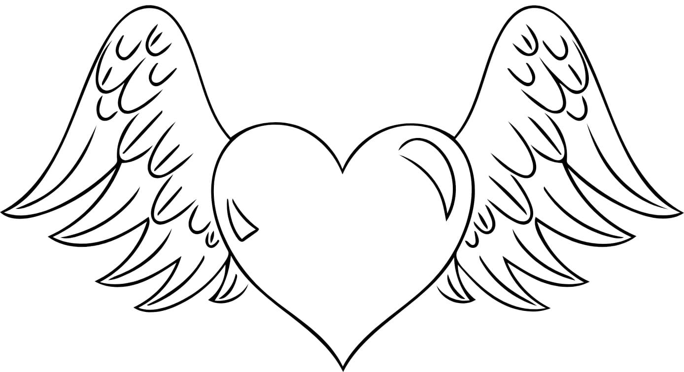 Engelsherz * Ausmalbild