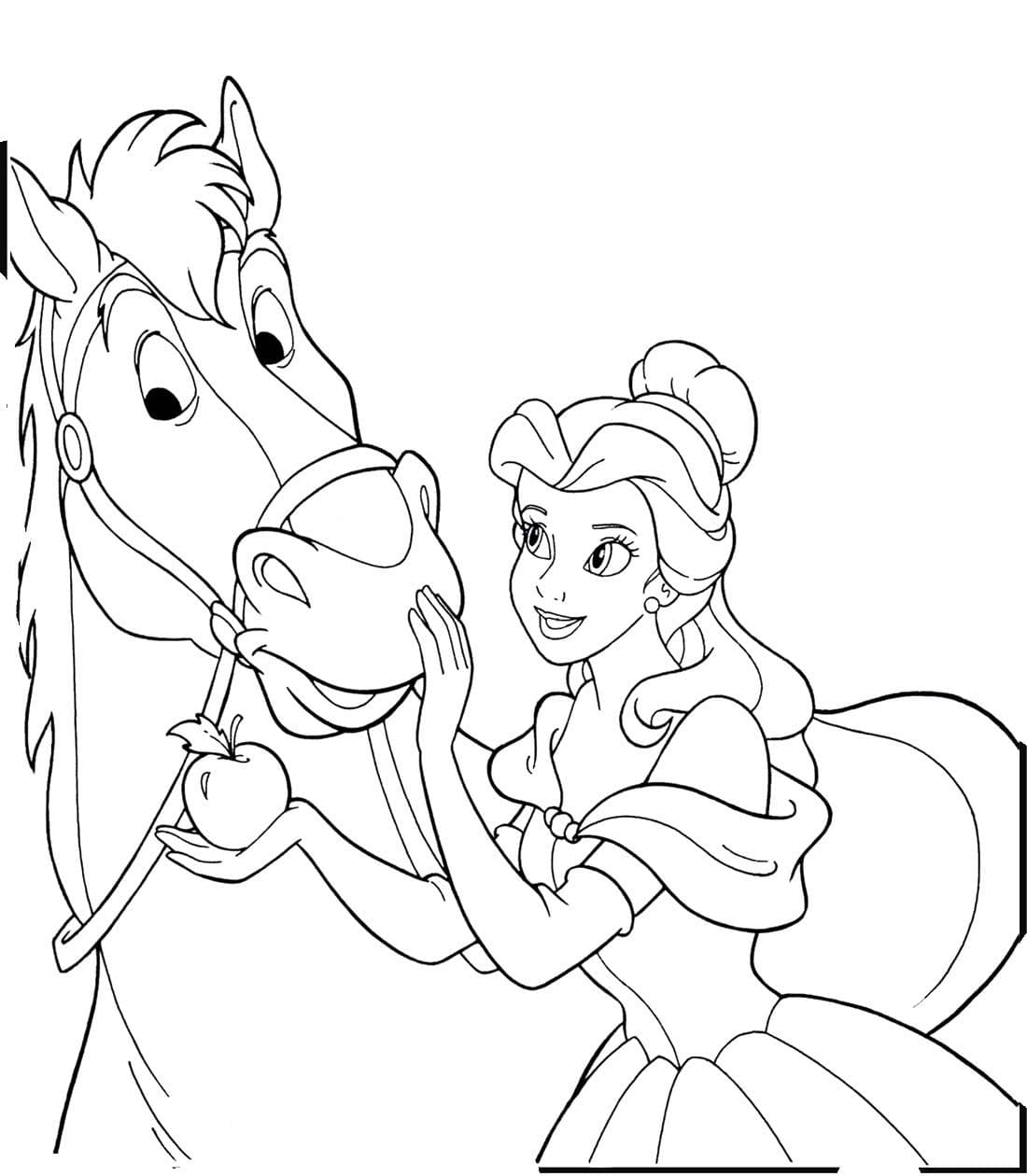 Page de Coloriage Imprimable de Princesse Disney pour Filles
