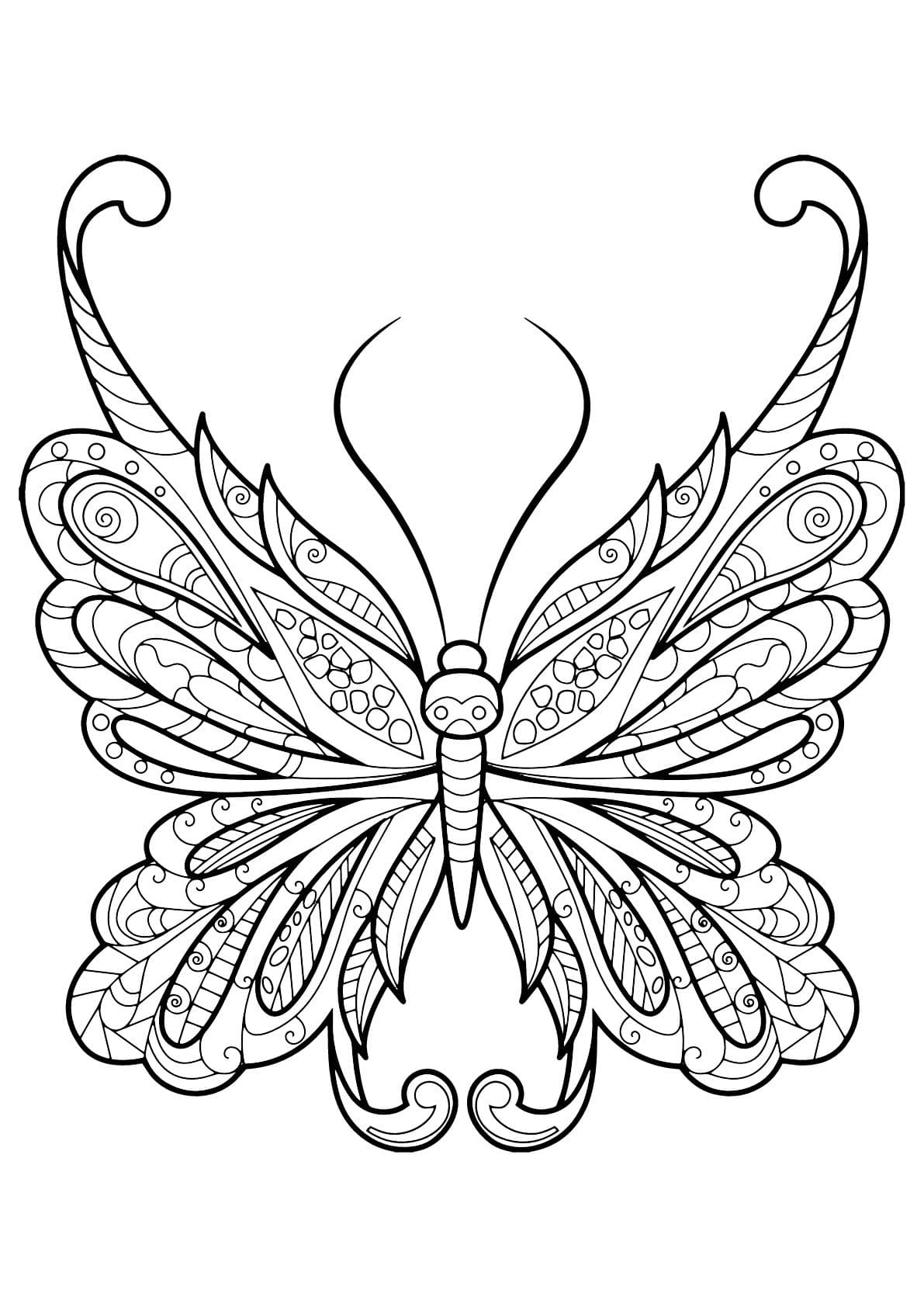 Page de coloriage imprimable de Papillon