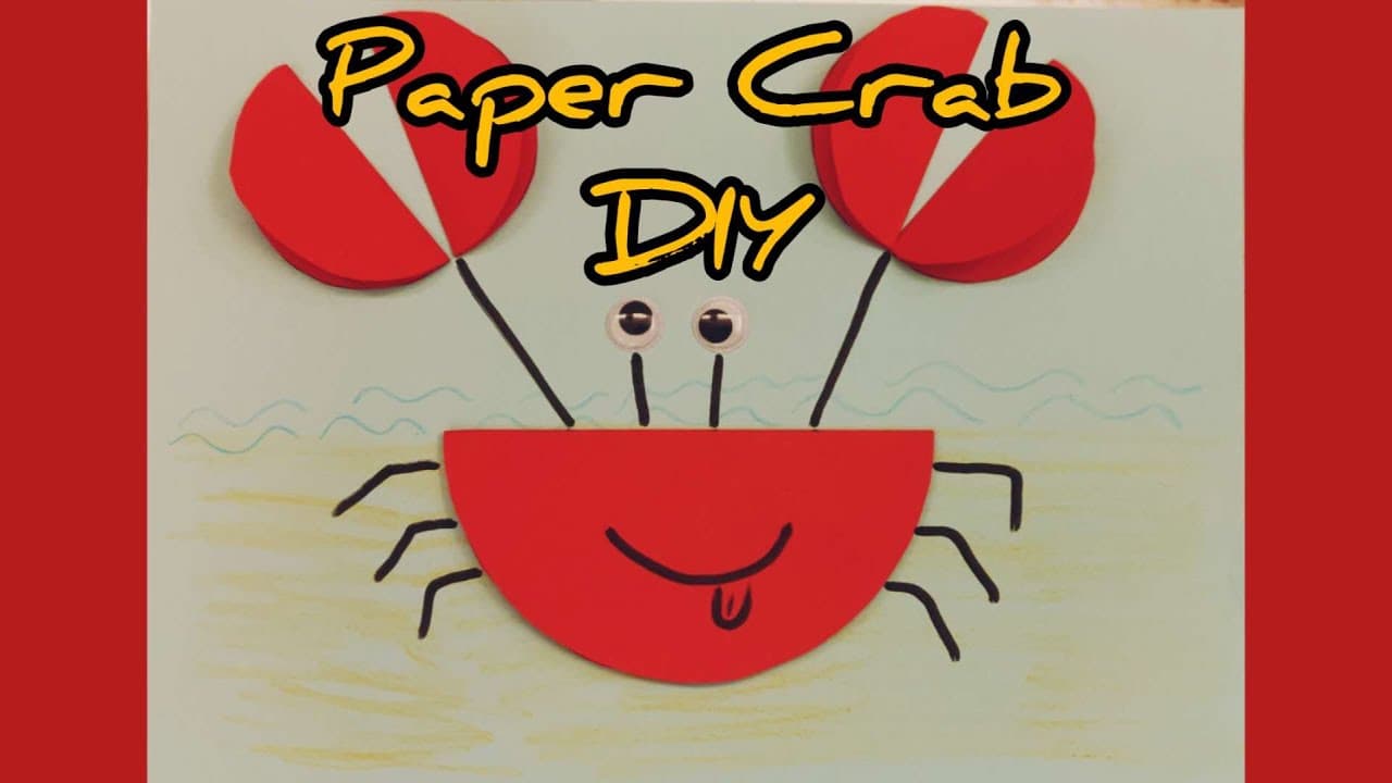 Как да направим картина на рак от цветни хартии