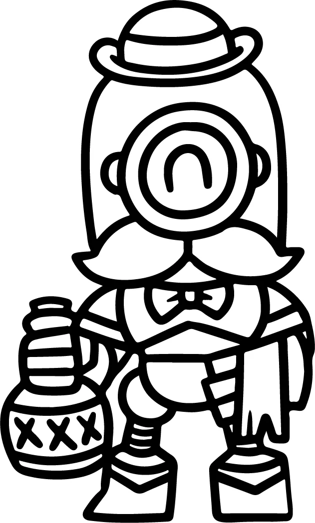 Barley from Brawl Stars * Printable Coloring Page
