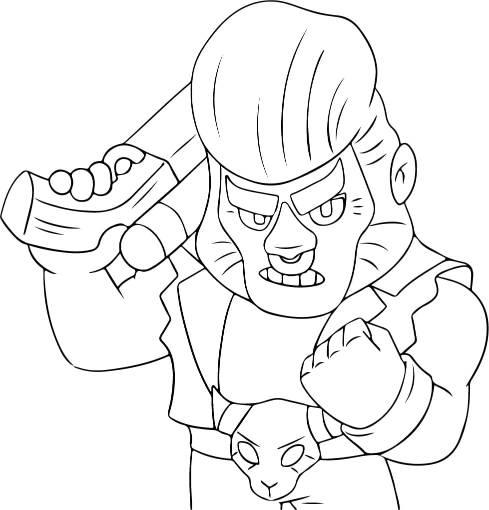 Бул от Брол Старс * Картинка за принтиране и оцветяване