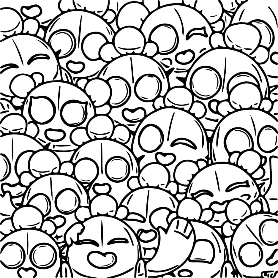 Page à Colorier Imprimable de Cactus de Brawl Stars