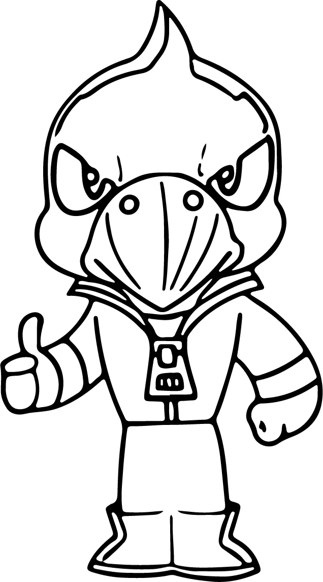 Crow from Brawl Stars * Printable Coloring Page