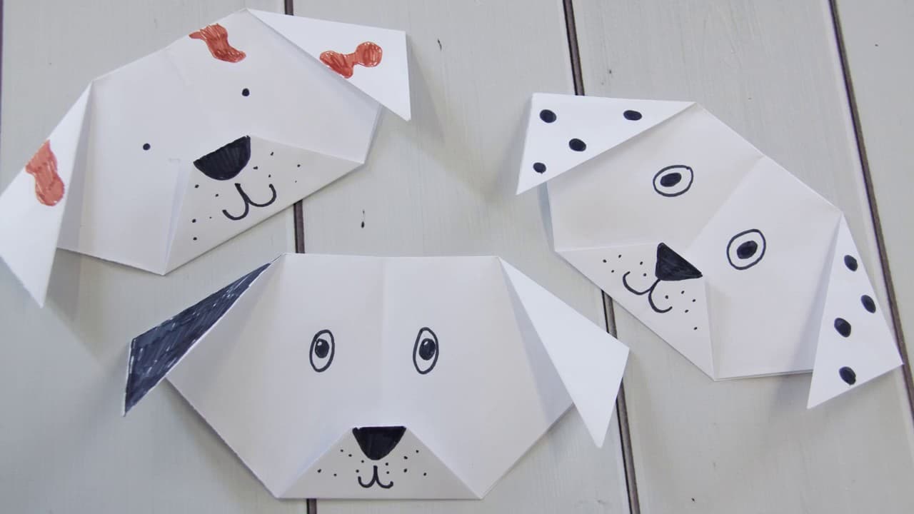 Оригами кученца от хартия
