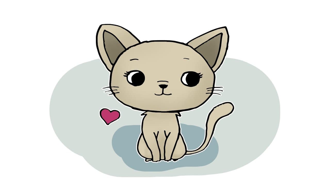 Как се рисува котка лесно