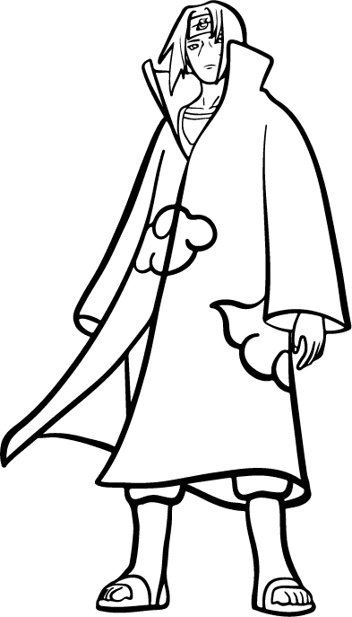 Itachi from Naruto * Printable Coloring Page