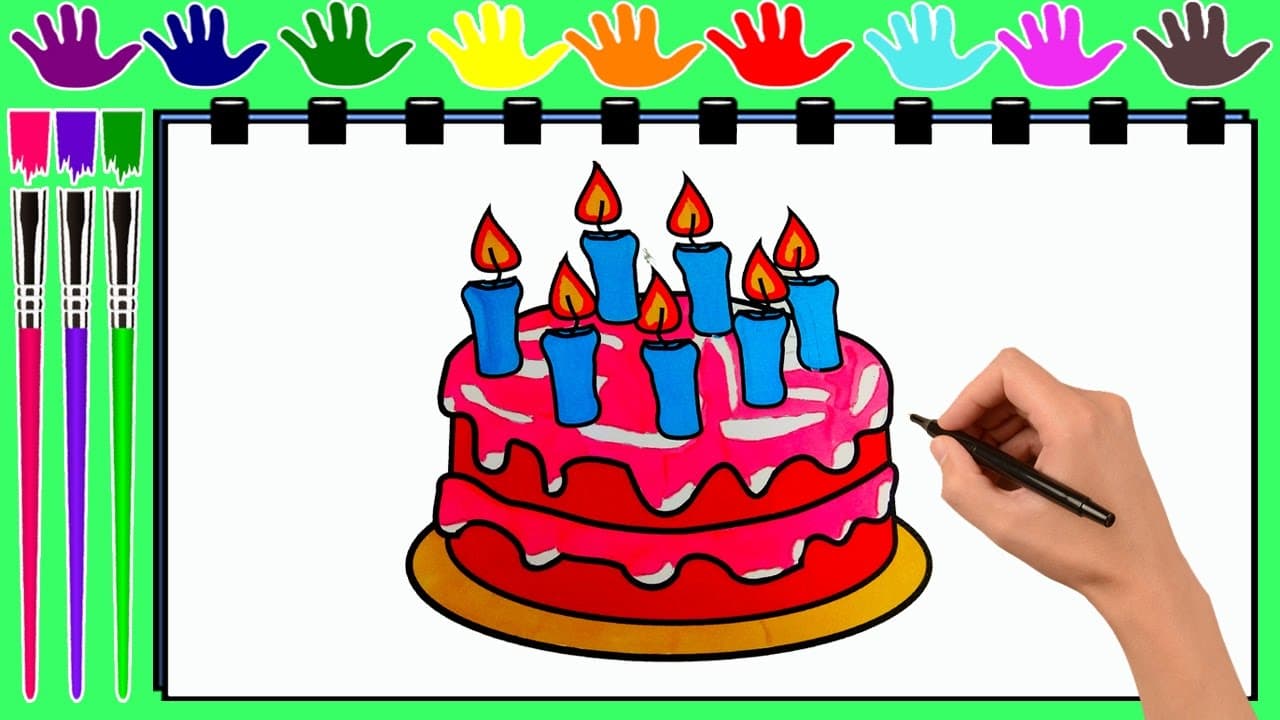 Оцветяване на торта за рожден ден
