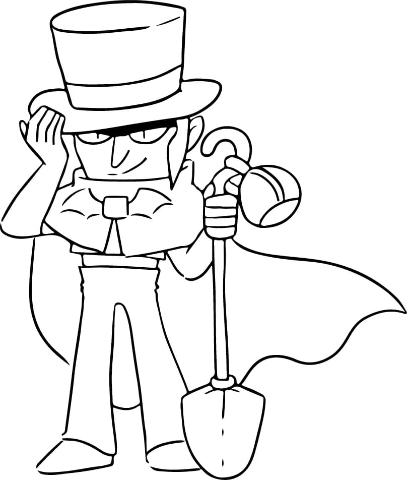 Mortis from Brawl Stars * Printable Coloring Page