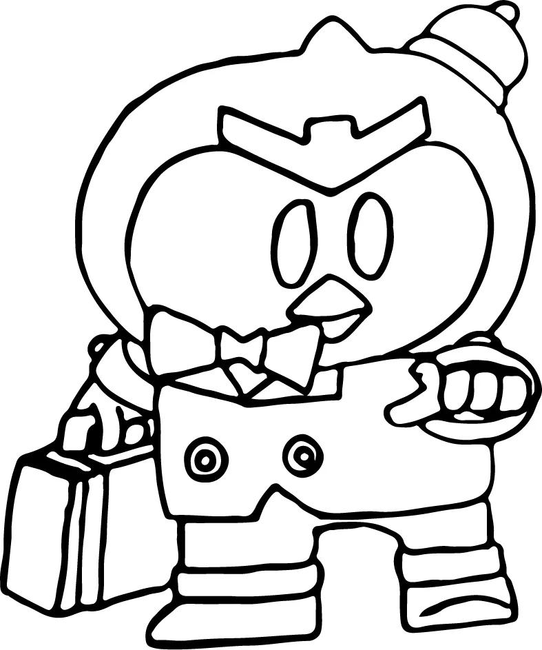 Mr. P * Printable Coloring Page of Brawl Stars