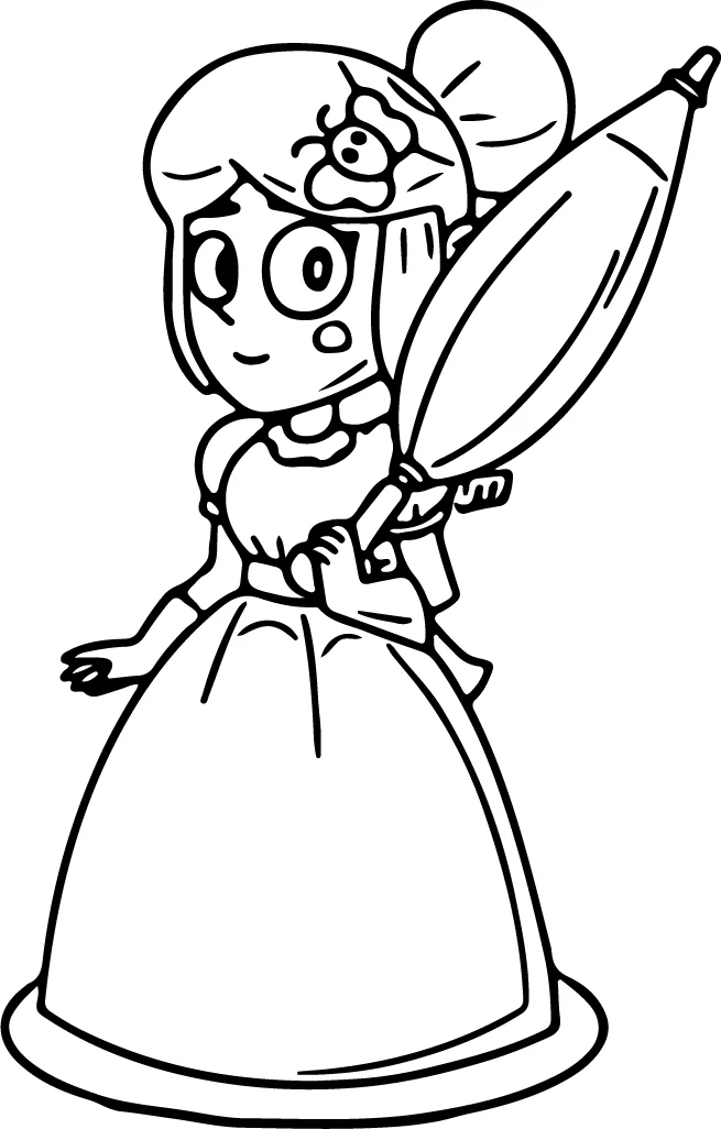 Printable Coloring Page of Piper from Brawl Stars