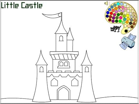 Оцветяване на картинка на замък