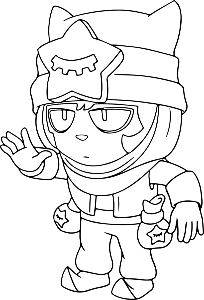 Brawl Stars * Printable Coloring Page of Sandy