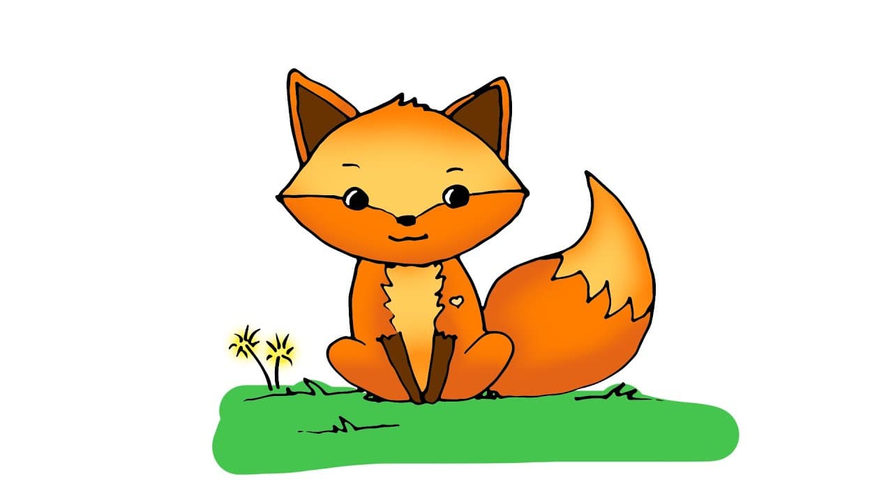 Как се рисува лисичка * Лесна рисунка