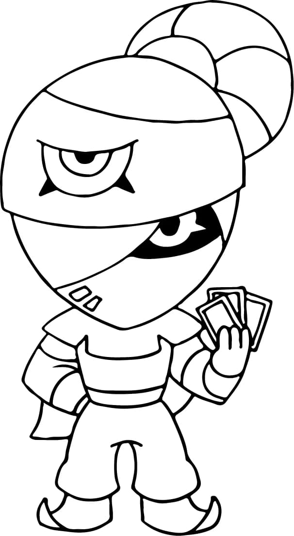 Тара от Брол Старс * Картинка за принтиране и оцветяване