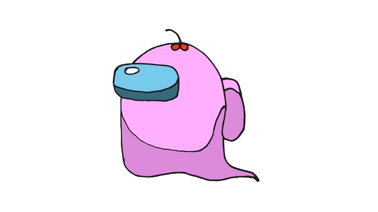 Как се рисува Амонг ас духче – лесно (Among Us How to Draw Easy Ghost)