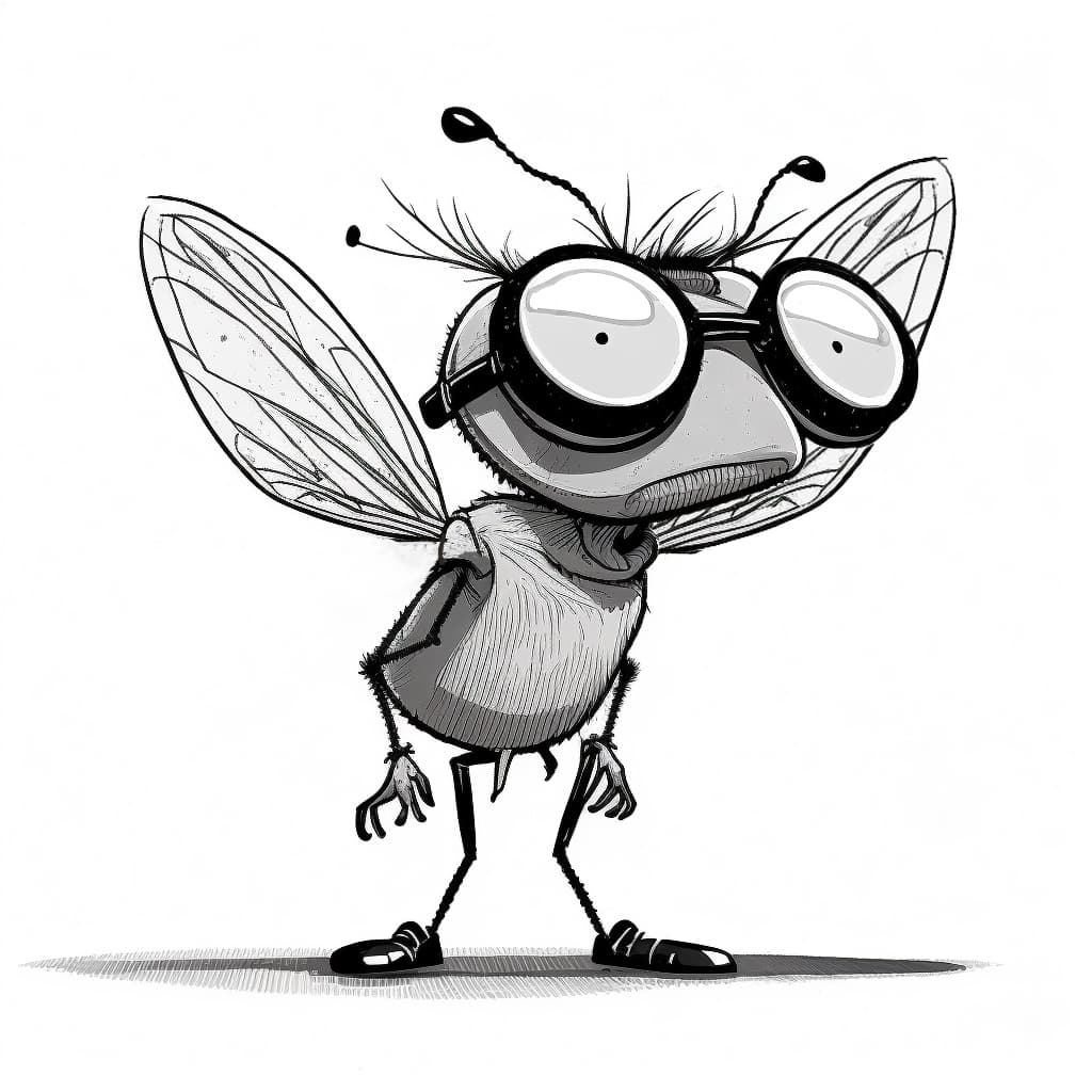 Рисунка на муха