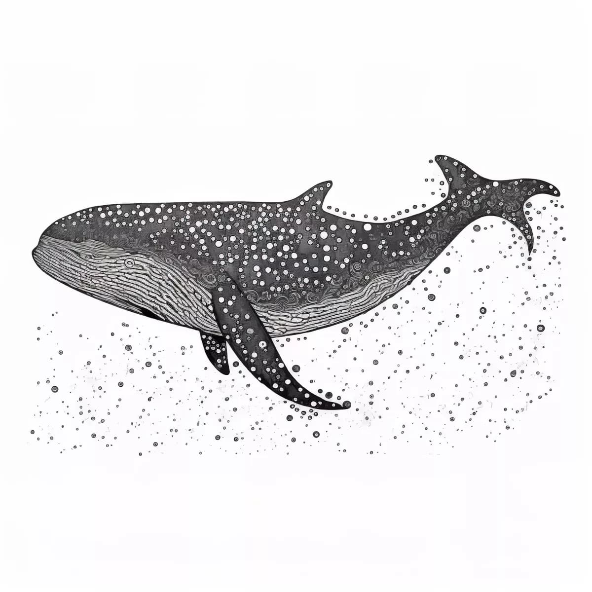 Drawing of a whale