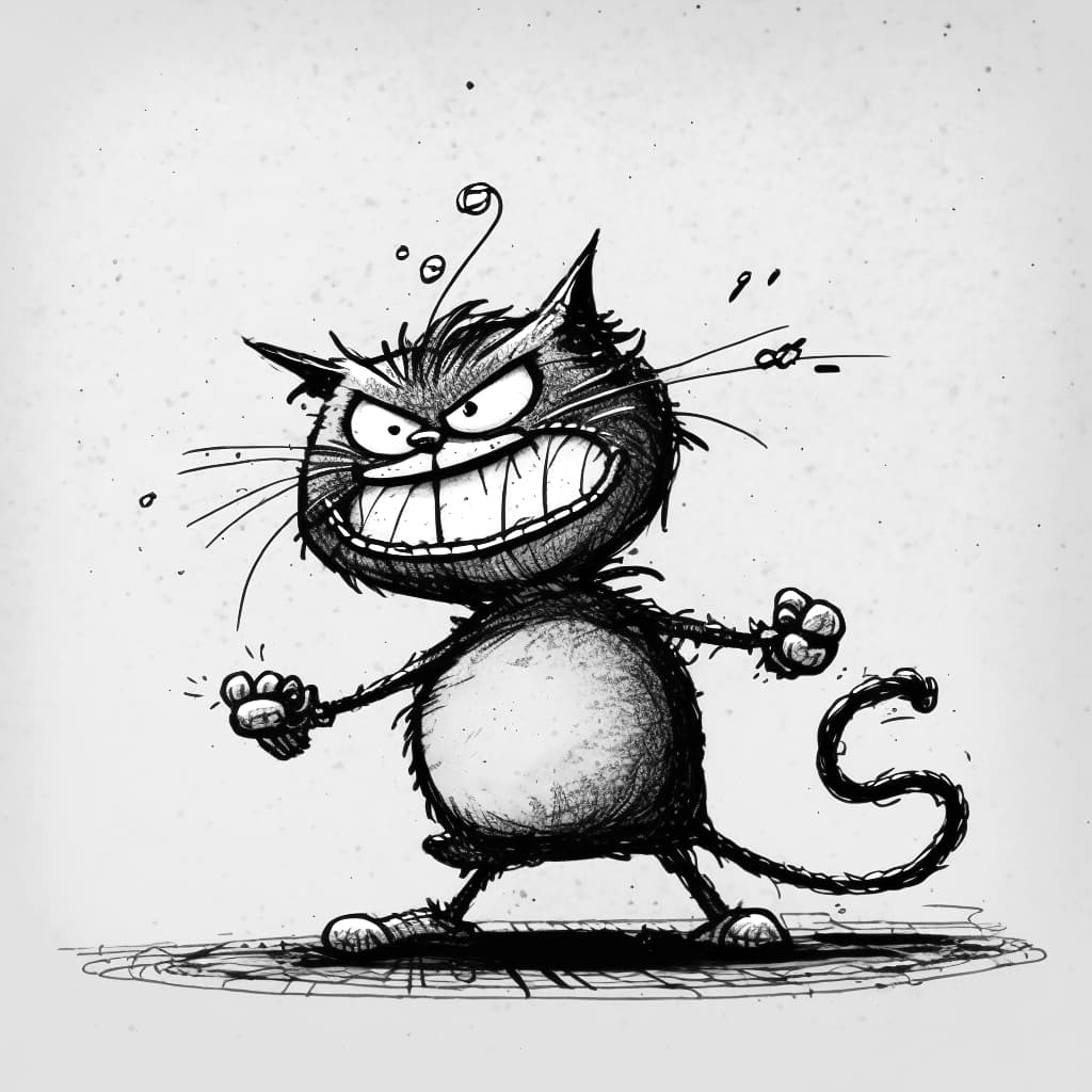 Рисунка на ядосан котарак