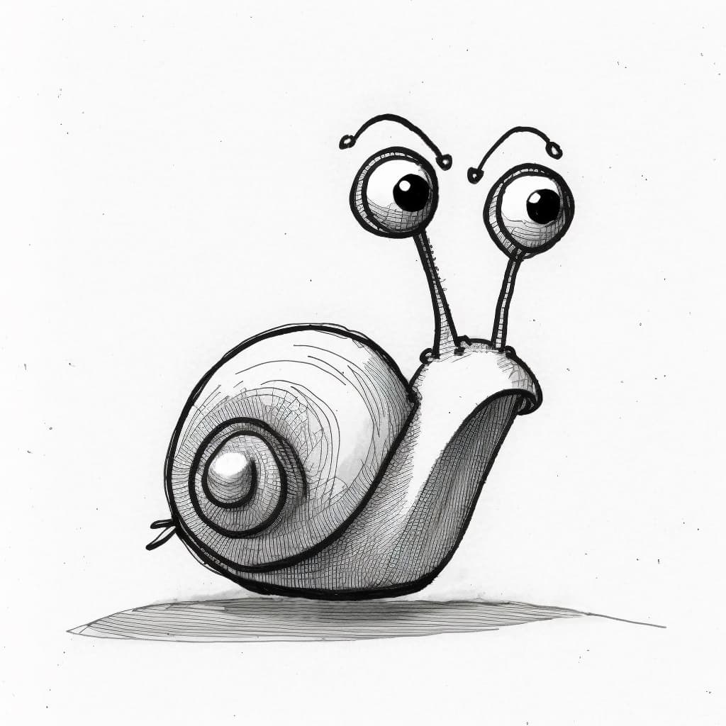Рисунка на охлюв