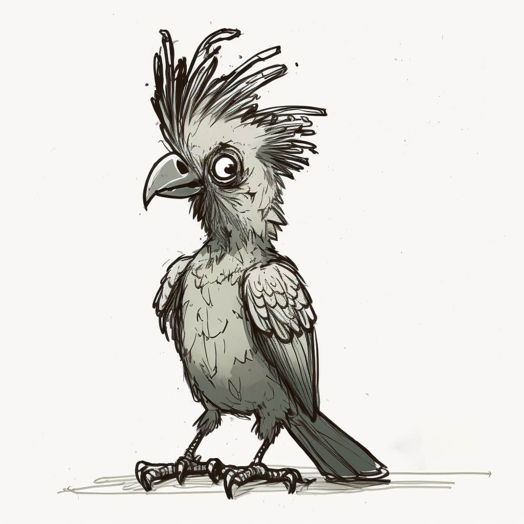 Рисунка на подозрителен папагал