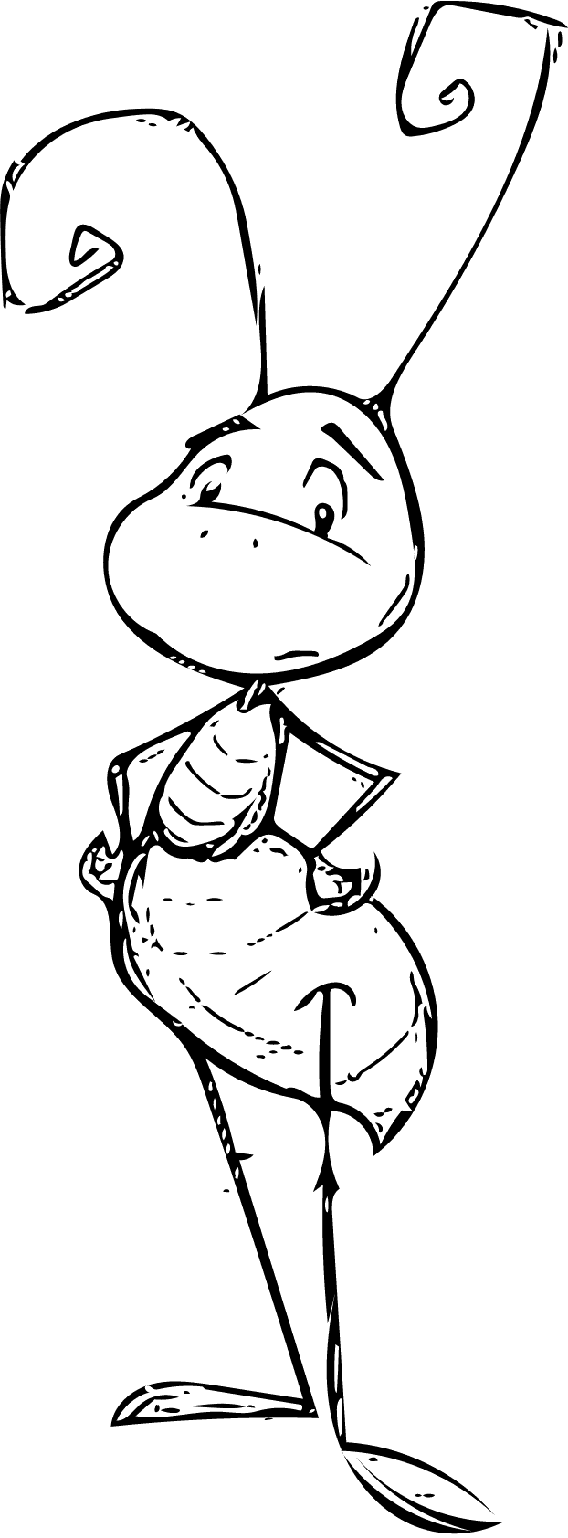 Ausmalbild einer Ameise * Malvorlage zum Ausdrucken