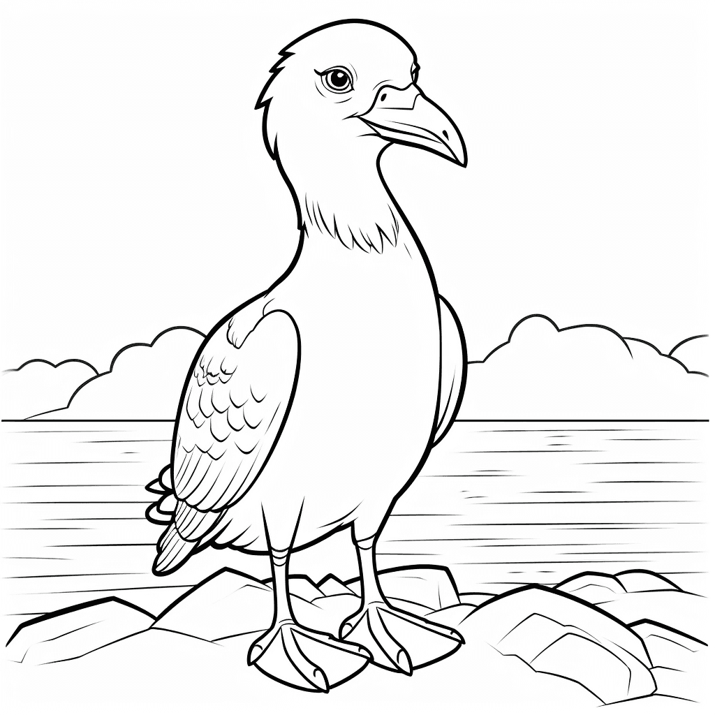 Чайка * Лятна рисунка за оцветяване