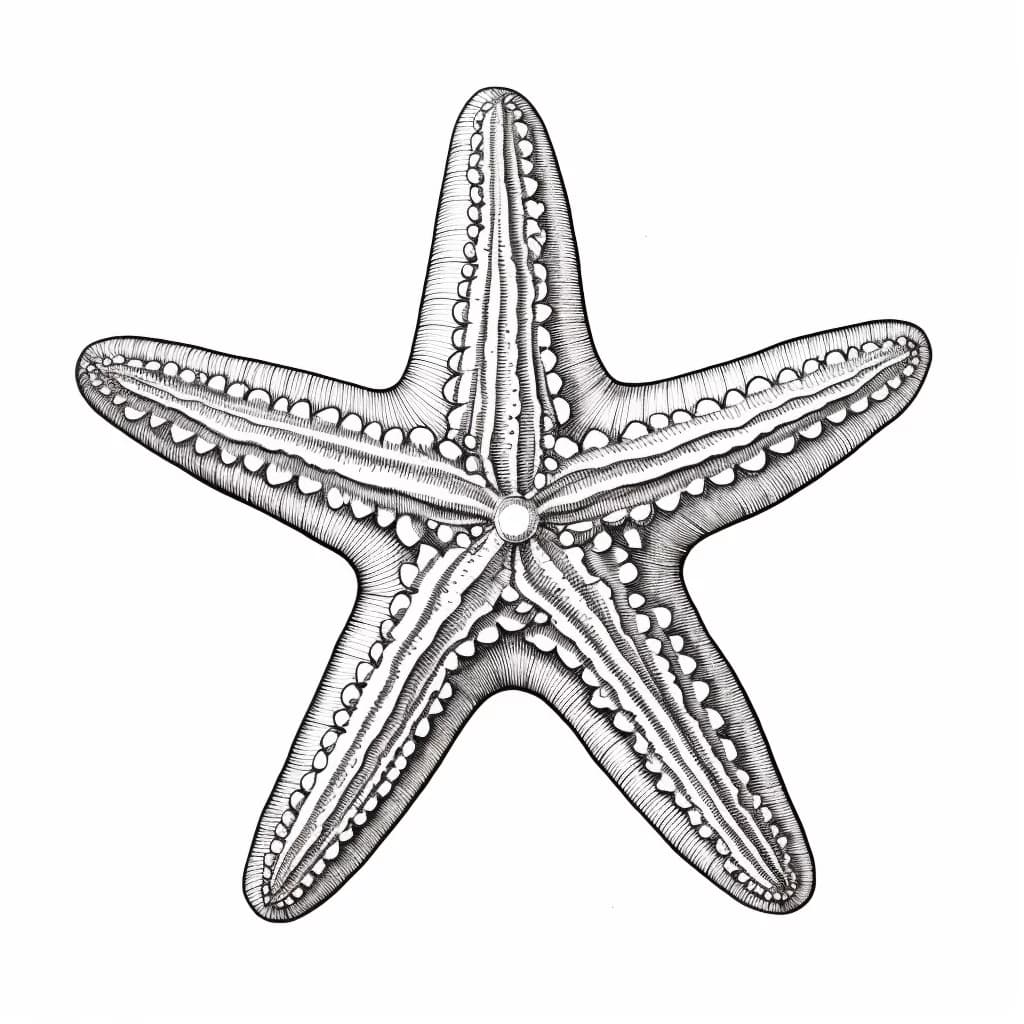 Estrella de Mar * Dibujo de Verano para Colorear