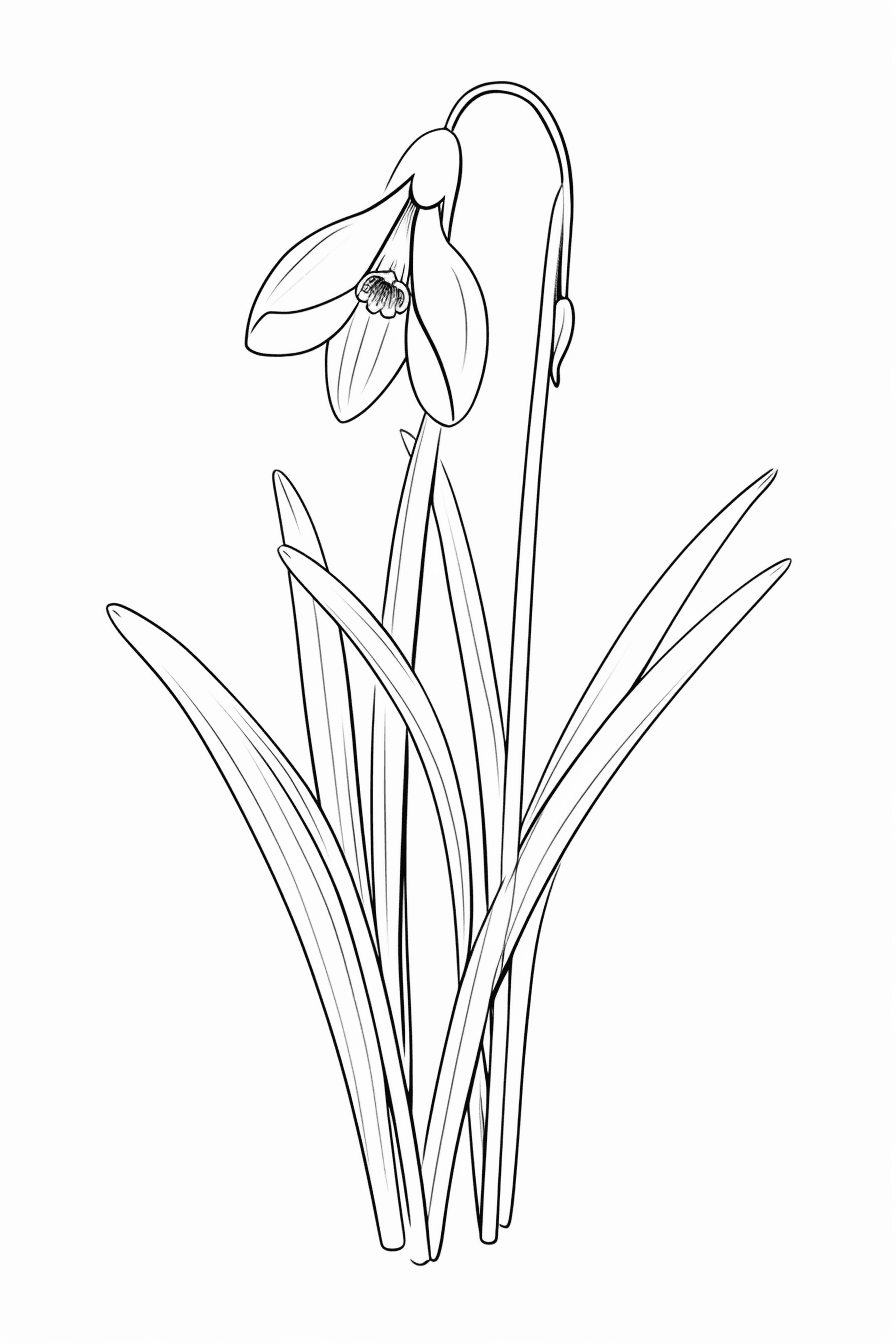 Кокиче * Рисунка за оцветяване