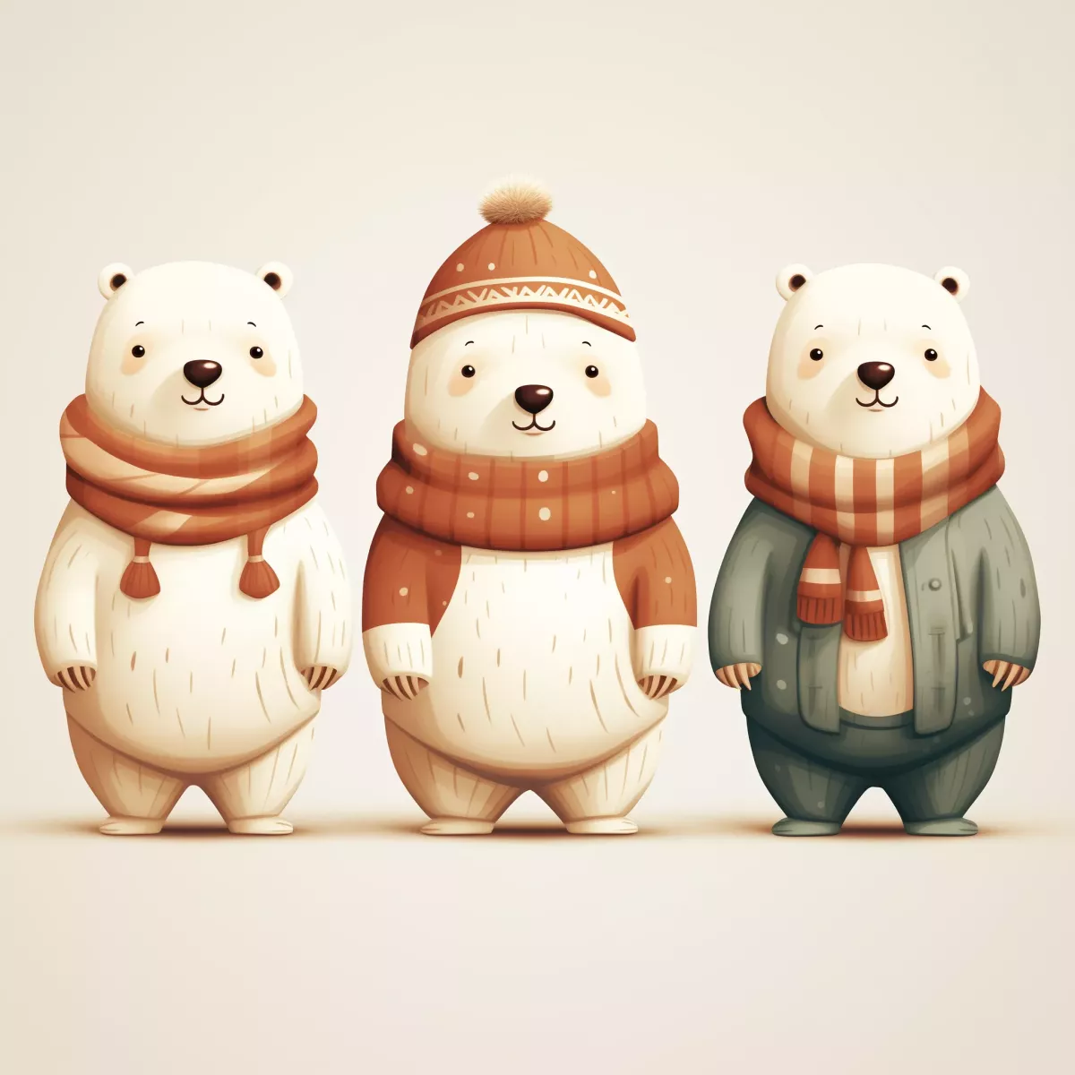 Osos Polares * Dibujo de Navidad