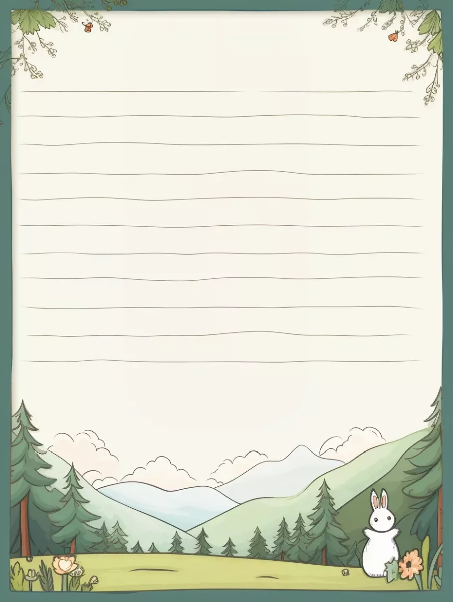 Page with lines * Bunny