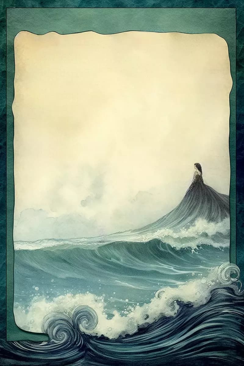 Цветна страница за писане * Морска вещица * Без редове