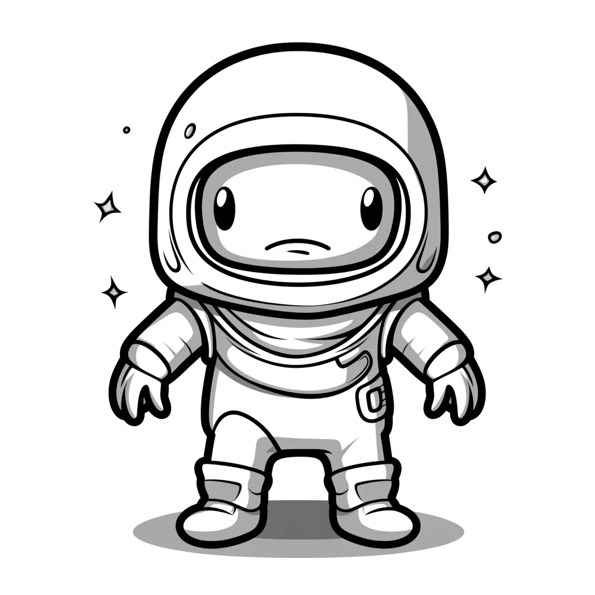 Раскраска героя из игры Among Us