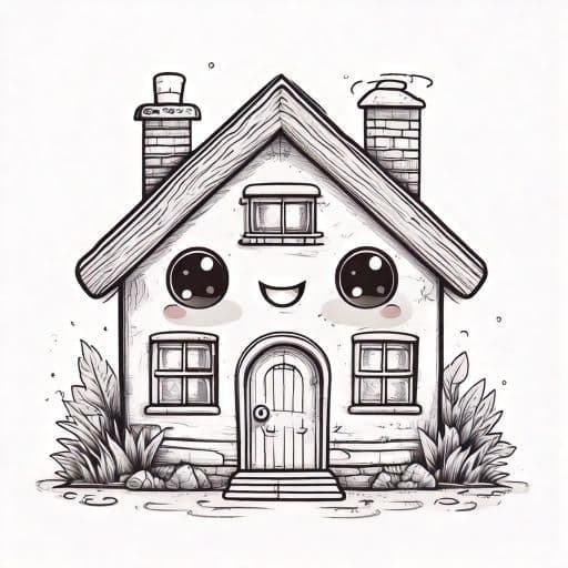 Page de coloriage imprimable de Maison