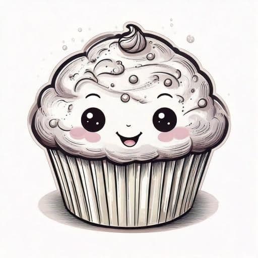 Muffin coloring page