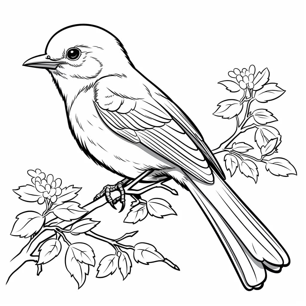 Kuş boyama sayfası