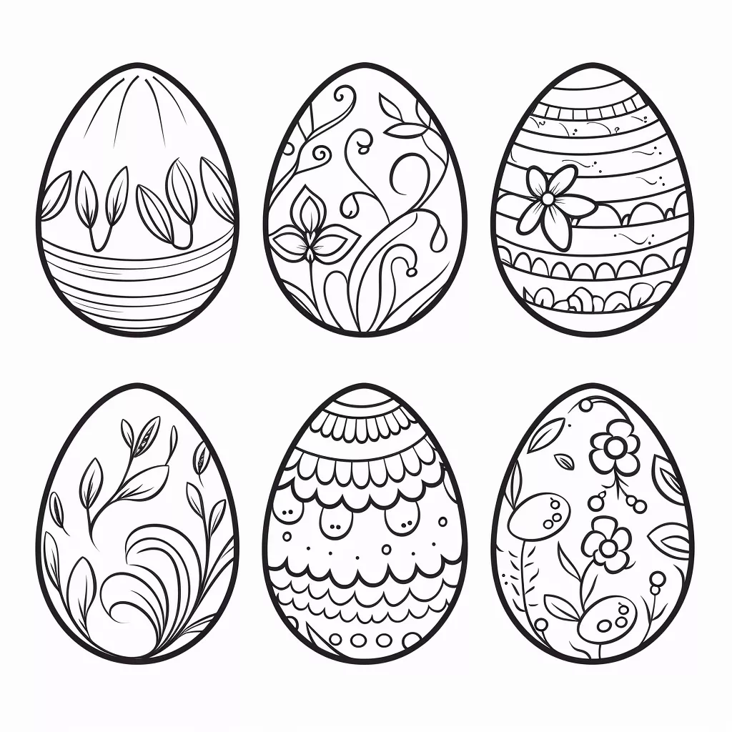 Картинка за оцветяване на великденски яйца