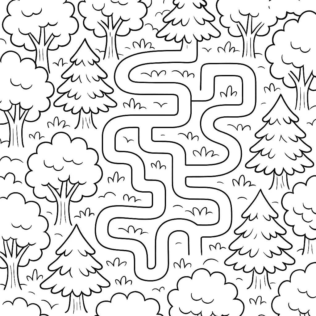 Картинка за оцветяване за Деня на дървото