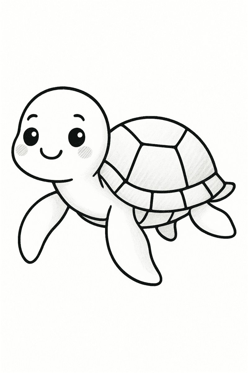 Илюстрация на сладка морска костенурка