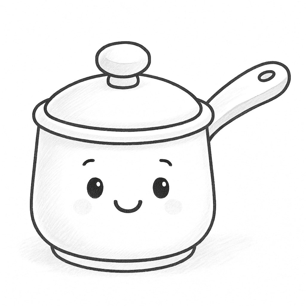 Усмихната тенджера за принтиране и оцветяване