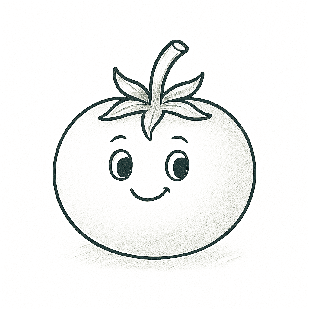 Bild einer lächelnden Tomate