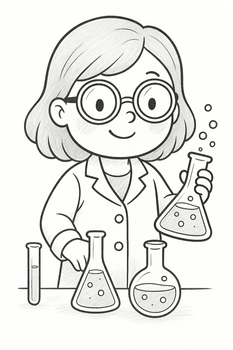 Млад учен държи епруветка в лабораторията