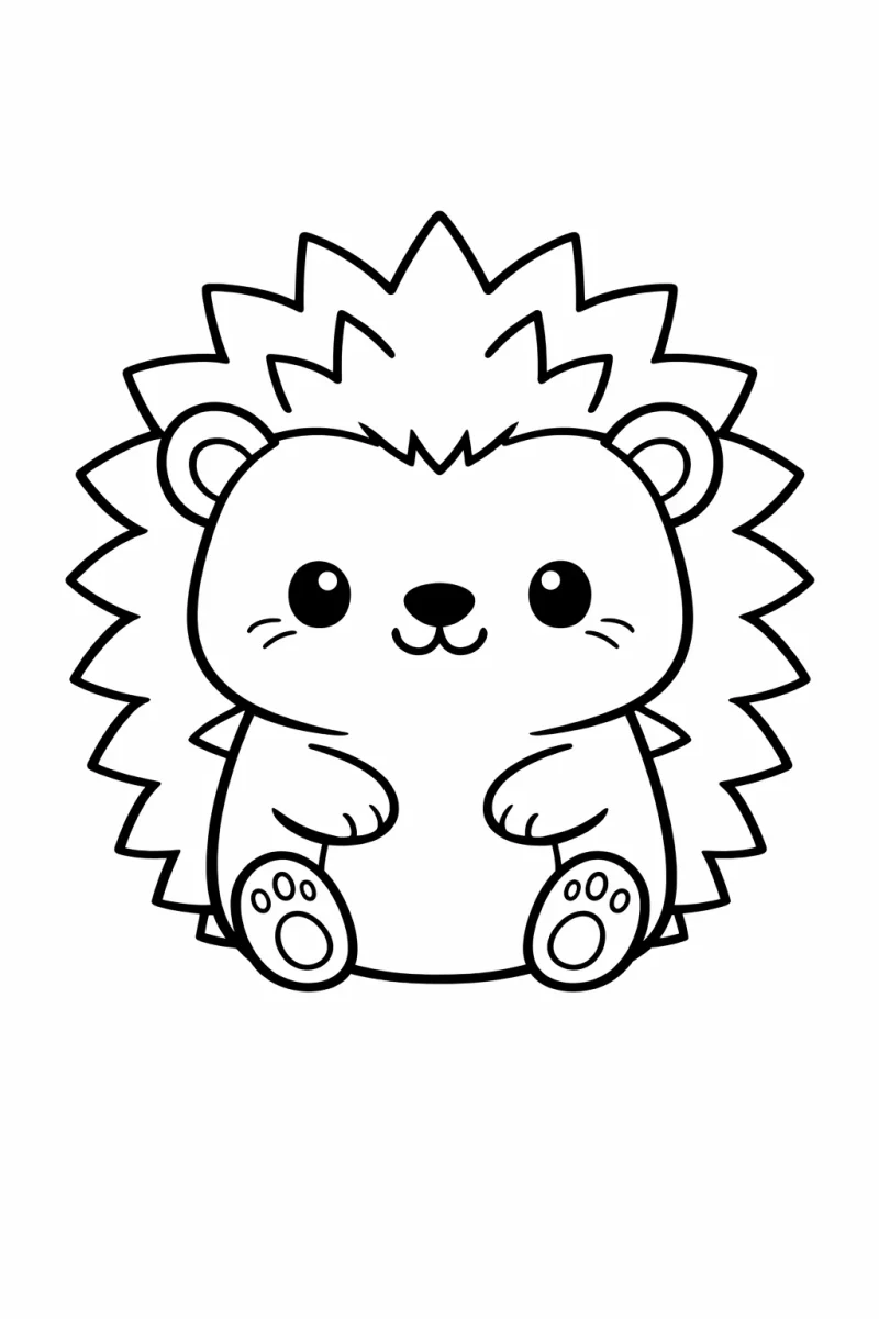 Минималистичен сладък таралеж за деца